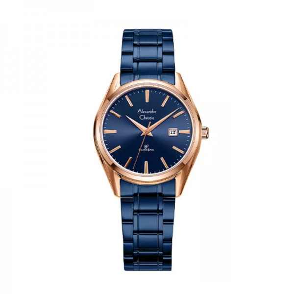 Alexandre Christie AC 8681 Rosegold Blue Lady LDBURBU